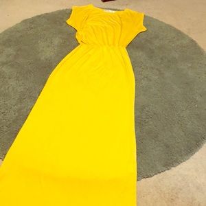 Yellow stretch sun dress